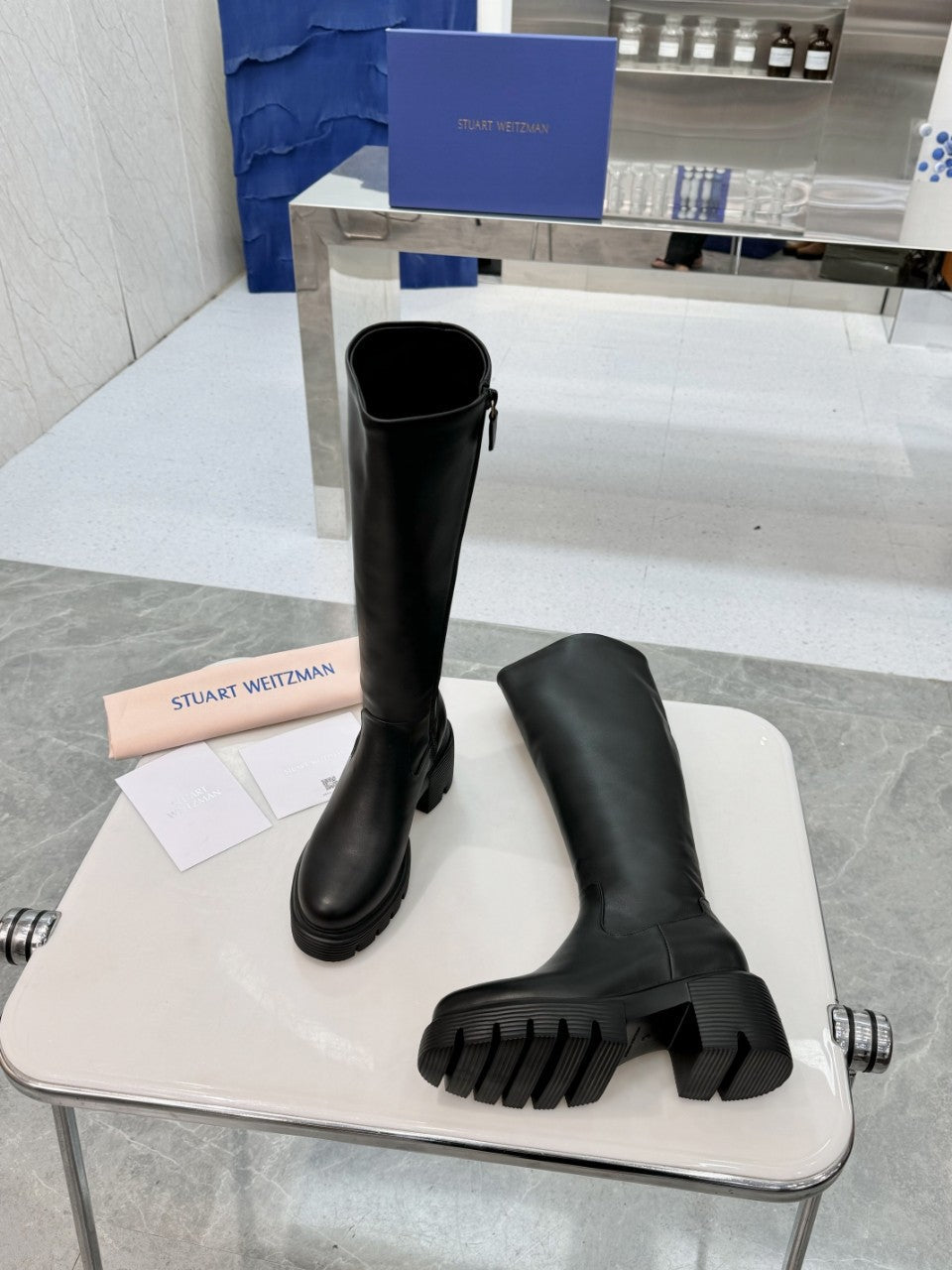 Botas altas de cuero para mujer