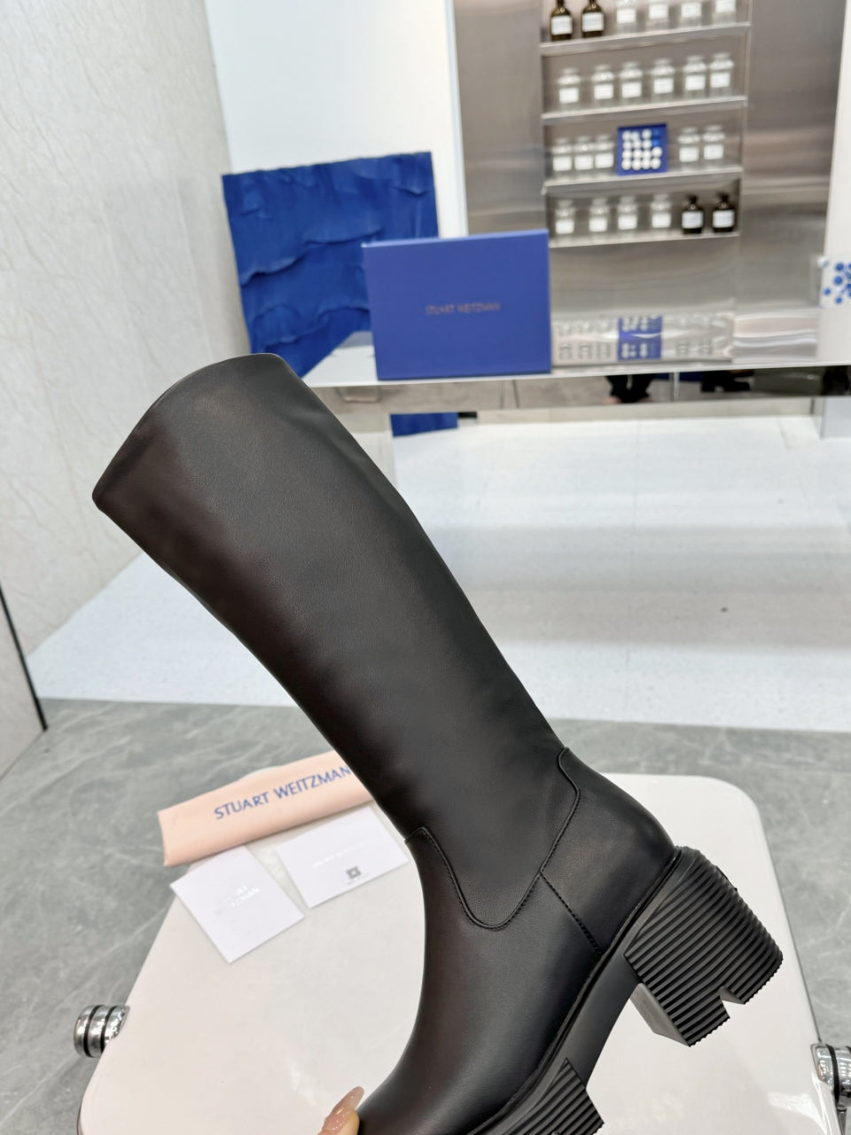 Botas altas de cuero para mujer