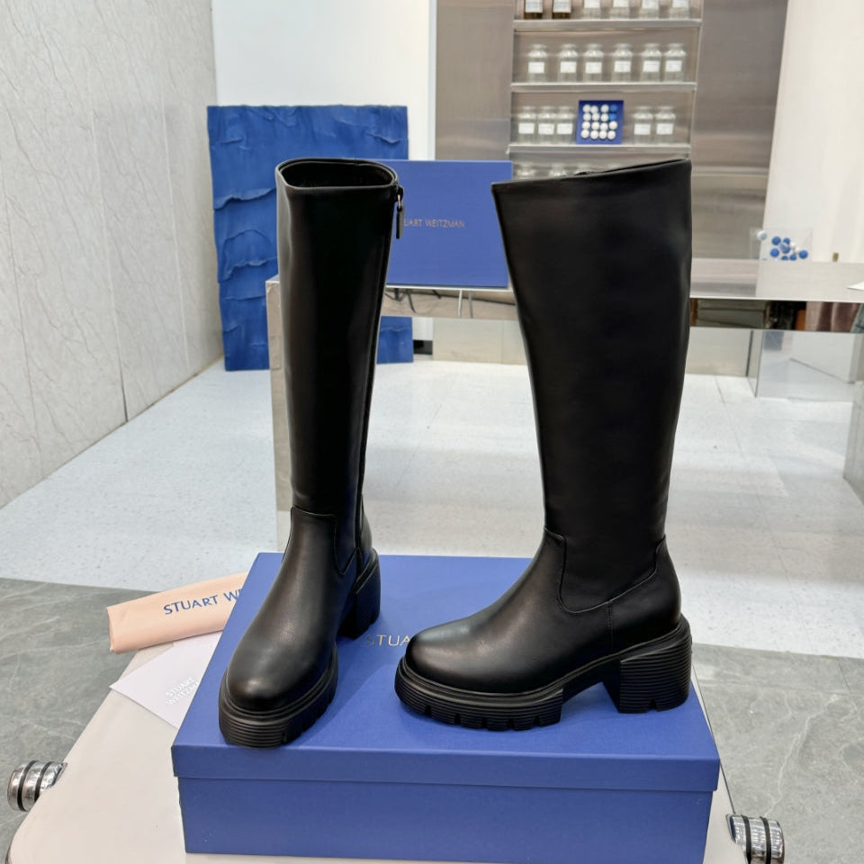 Botas altas de cuero para mujer