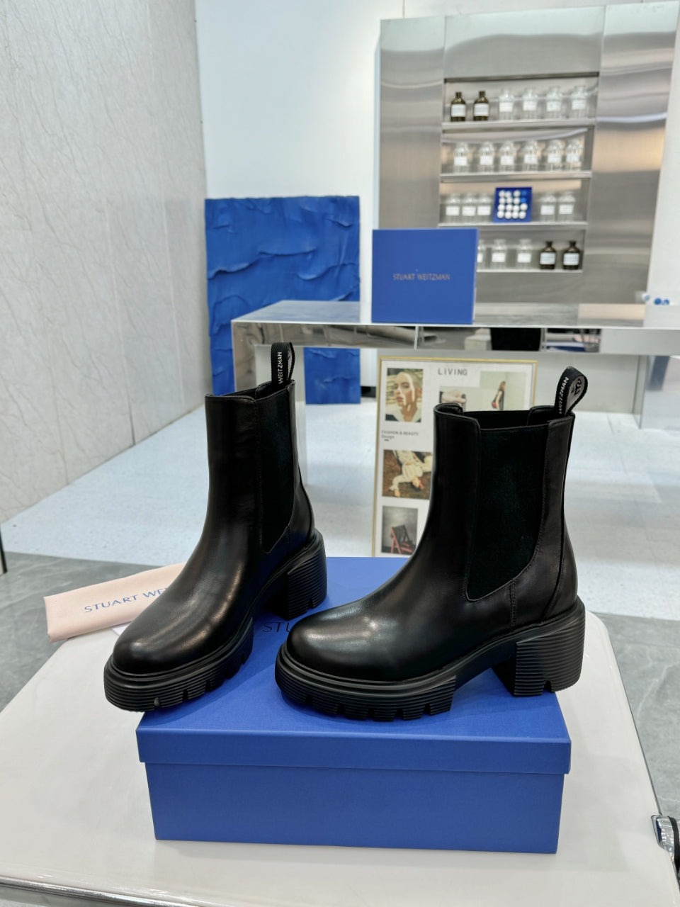 Botas Chelsea de suela gruesa para mujer
