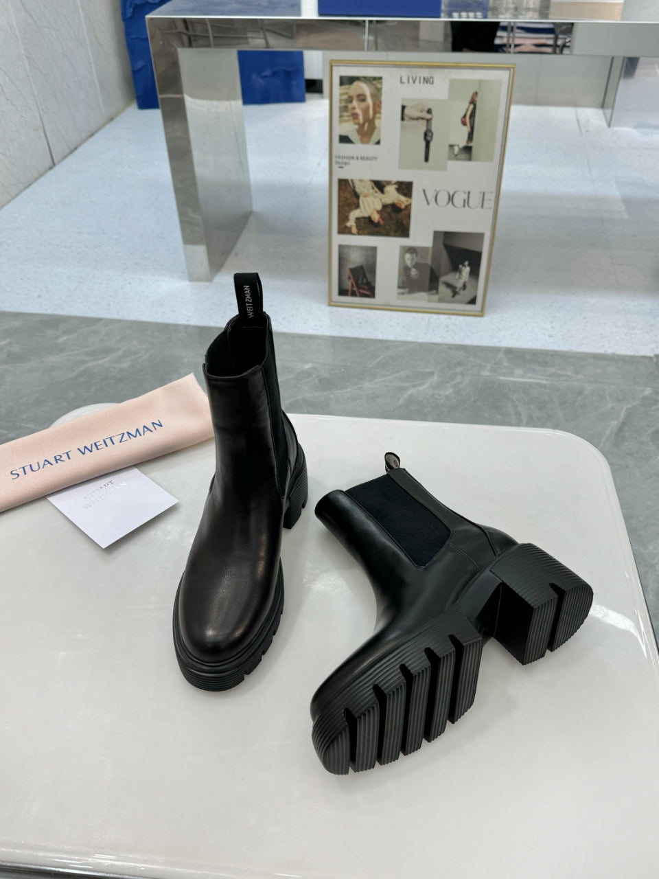 Botas Chelsea de suela gruesa para mujer