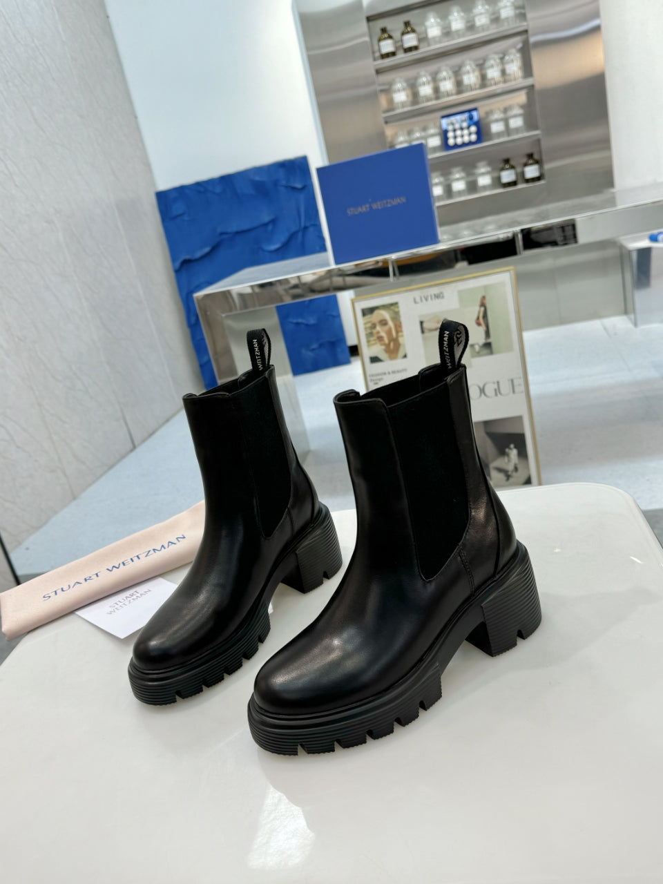 Botas Chelsea de suela gruesa para mujer