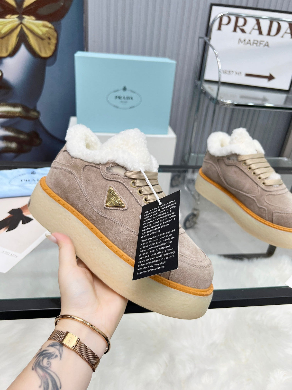 Zapatillas de invierno de lana para mujer