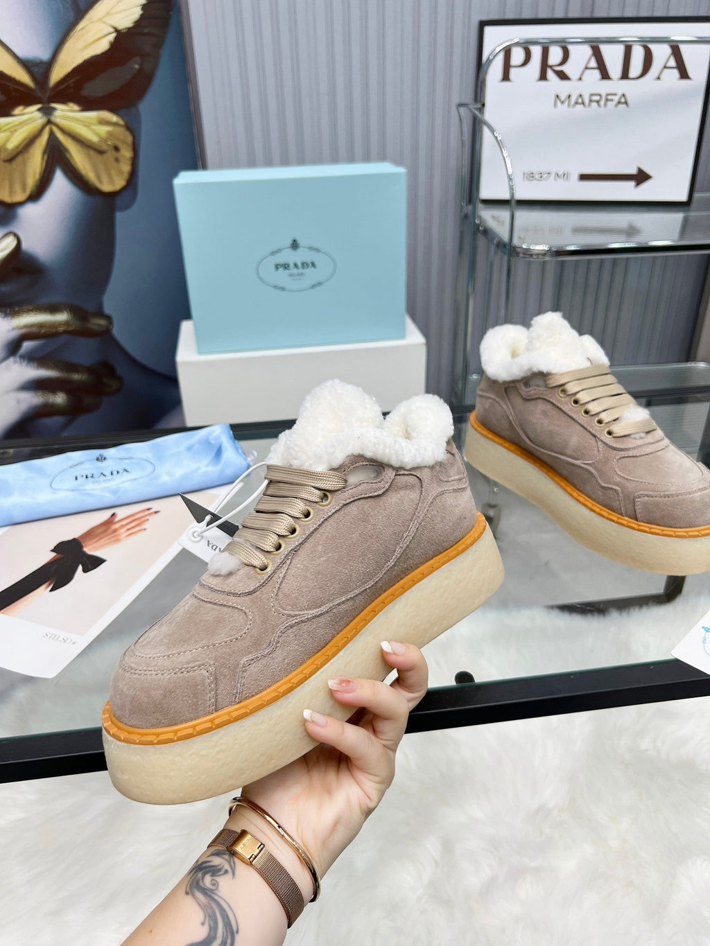 Zapatillas de invierno de lana para mujer