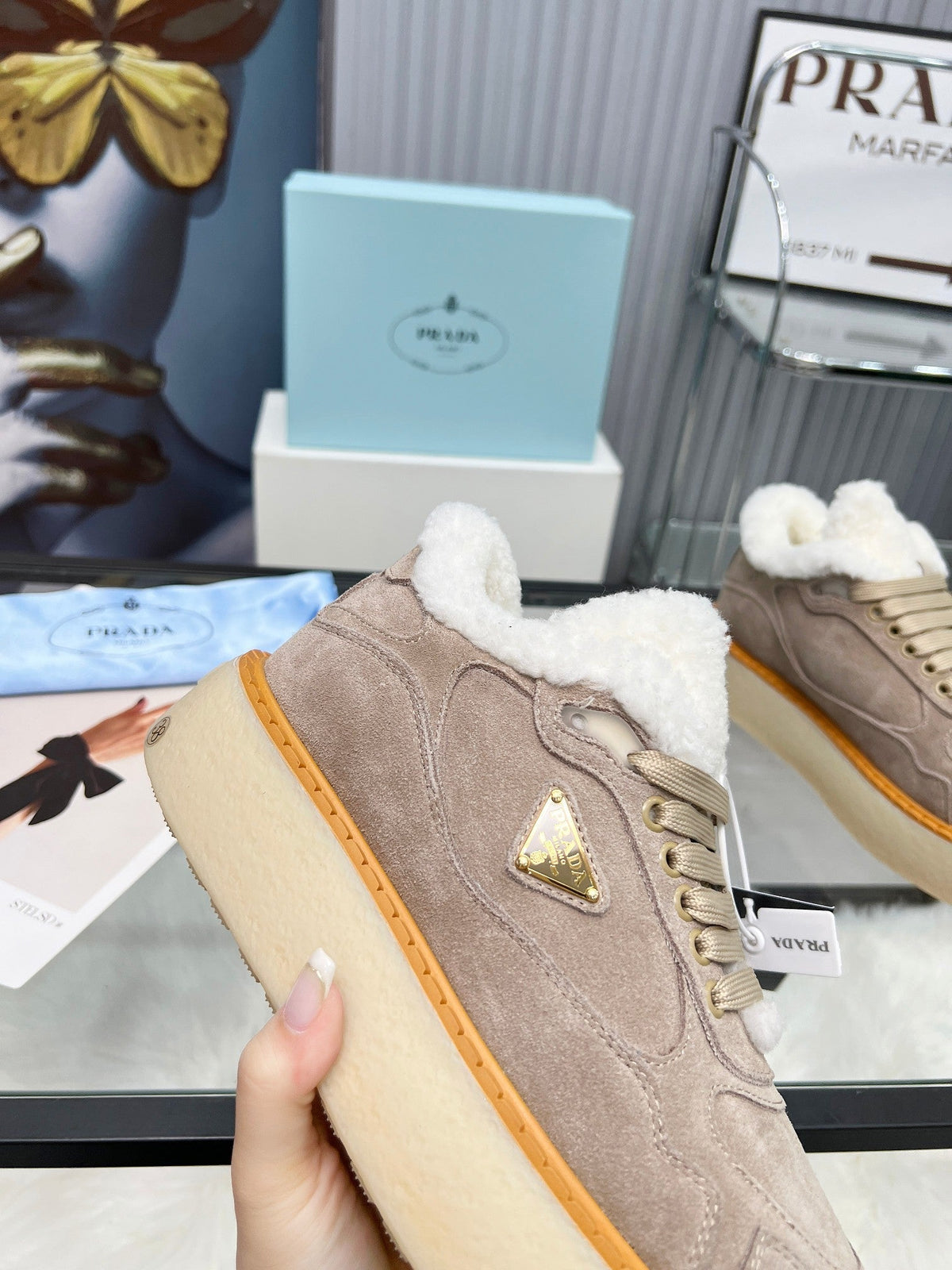 Zapatillas de invierno de lana para mujer