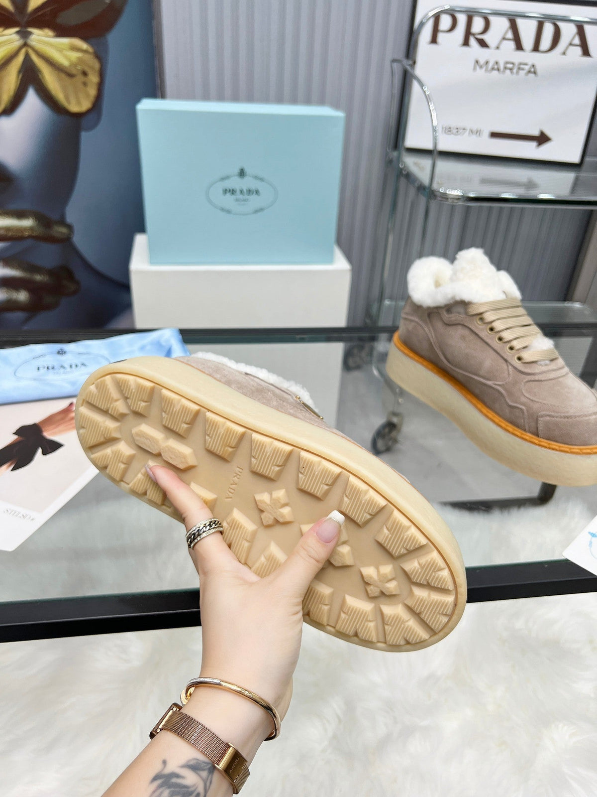 Zapatillas de invierno de lana para mujer