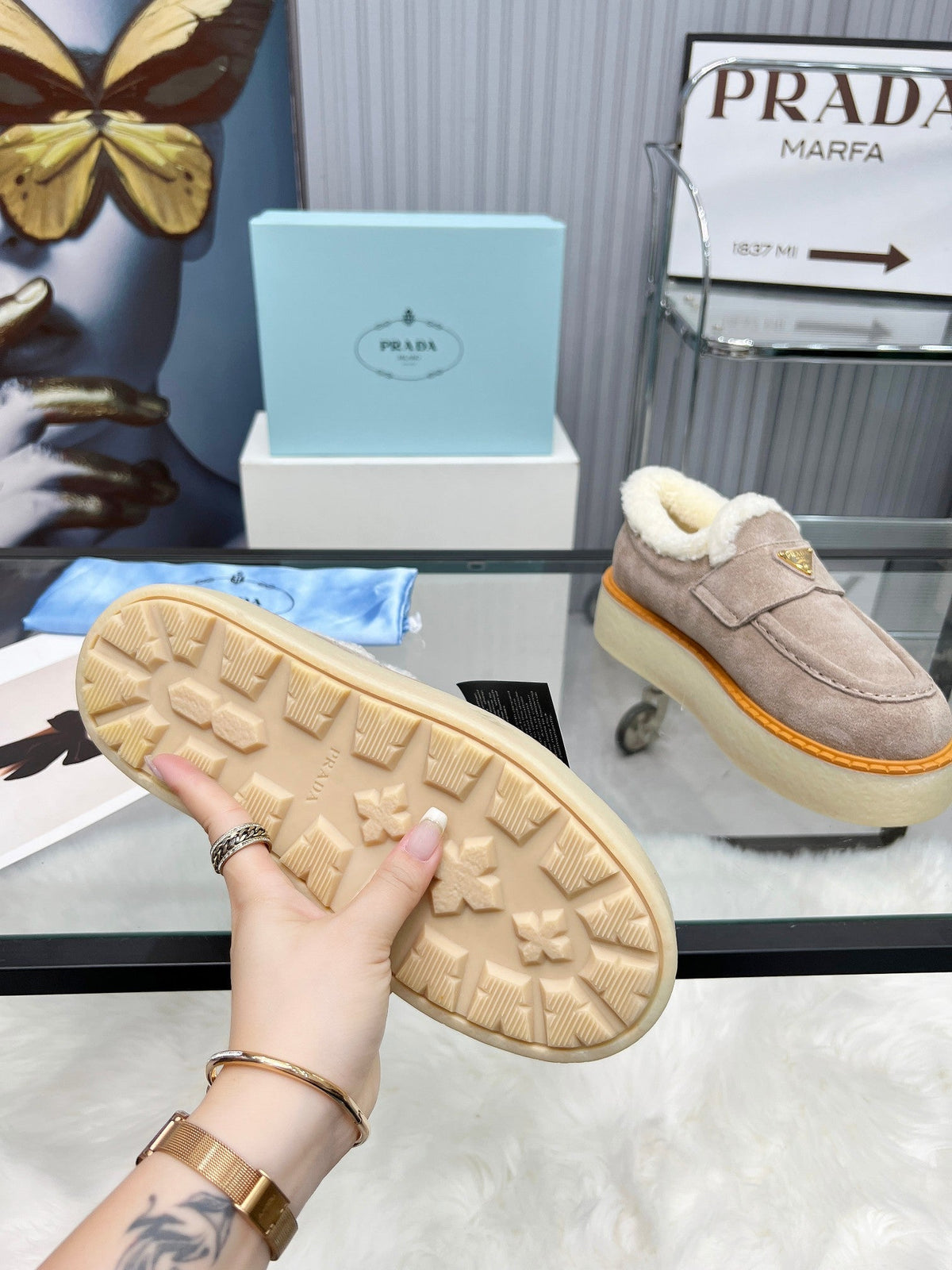 Zapatillas deportivas para mujer con forro de borrego