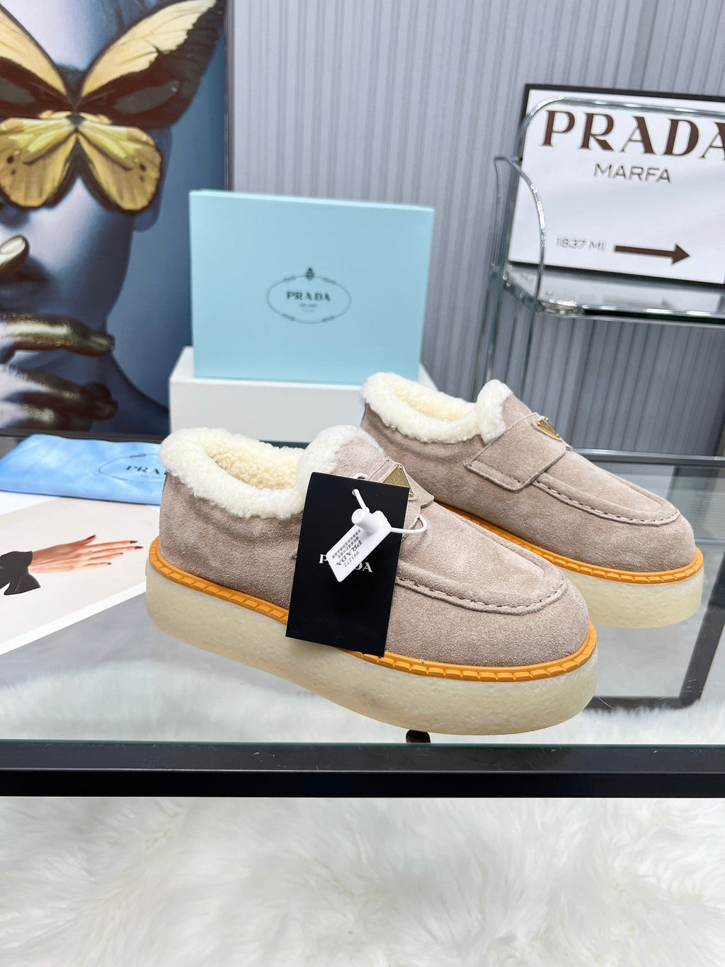 Zapatillas deportivas para mujer con forro de borrego