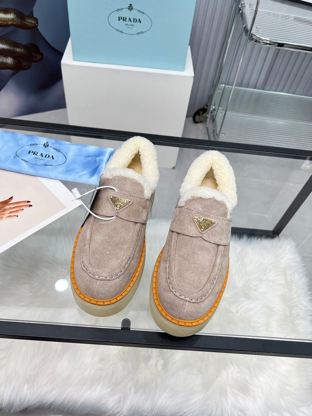 Zapatillas deportivas para mujer con forro de borrego