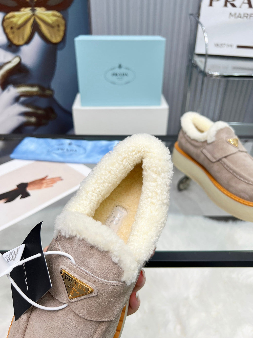 Zapatillas deportivas para mujer con forro de borrego