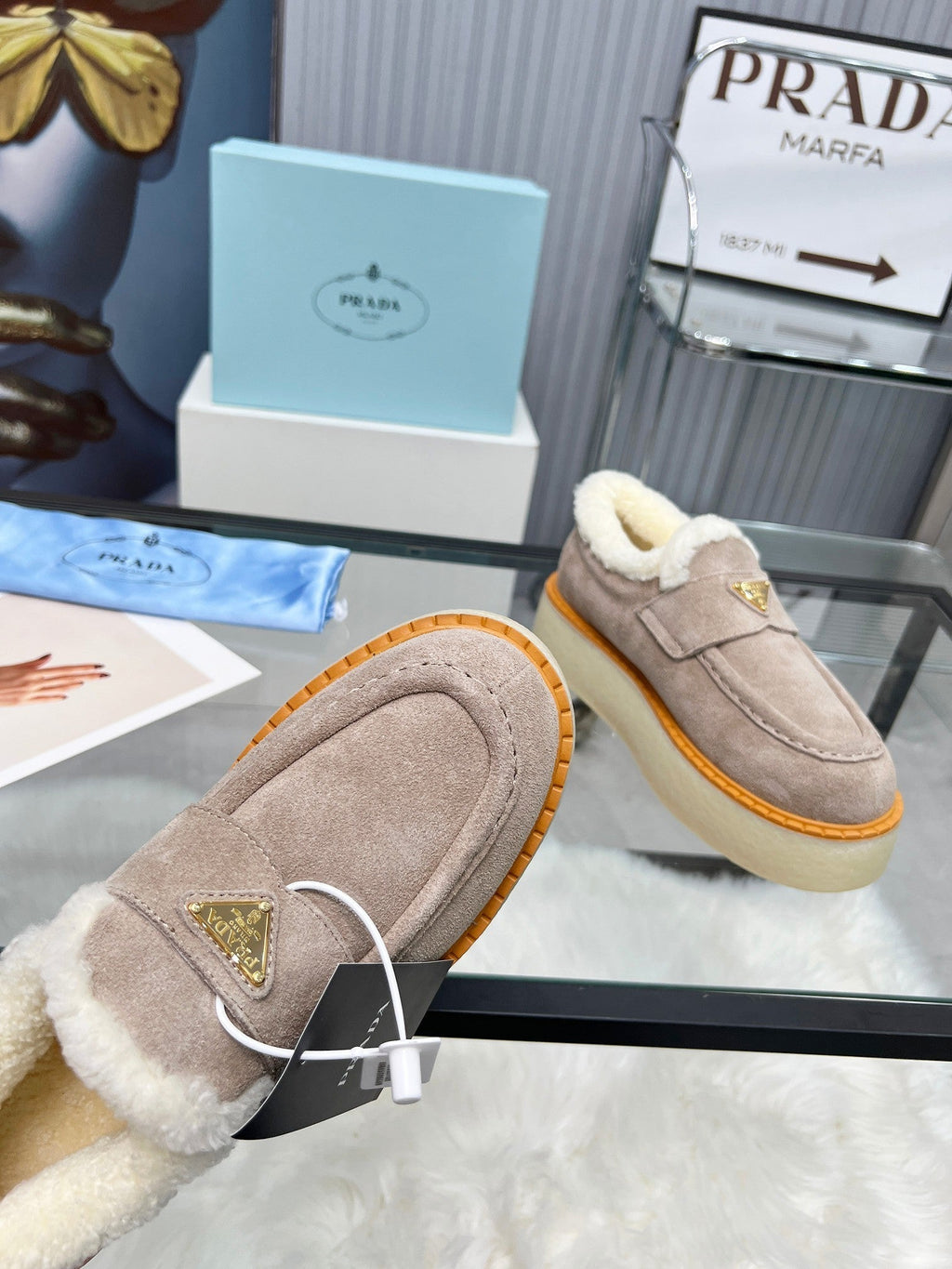Zapatillas deportivas para mujer con forro de borrego