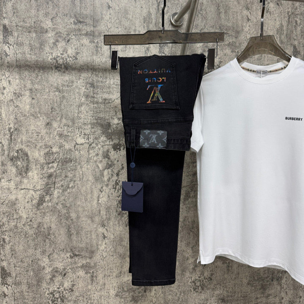 Pantalones vaqueros elásticos ajustados para hombre