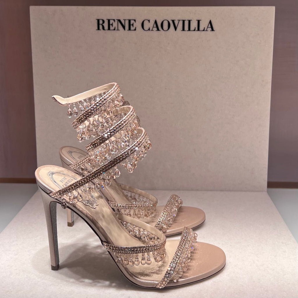 Cleo Crystal Strap Sandals
