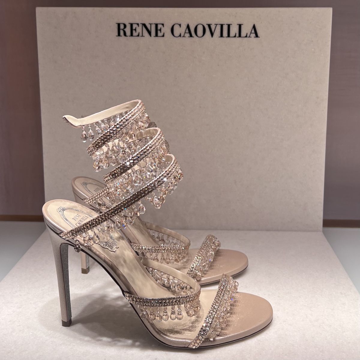 Cleo Crystal Strap Sandals