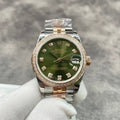 Reloj de pulsera de 31 mm con esfera de nácar dorado