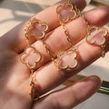 Pulsera de cristal de cinco flores