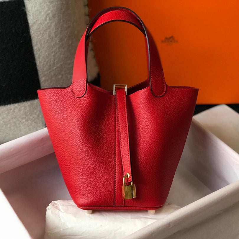 Bolsa tipo cubo roja