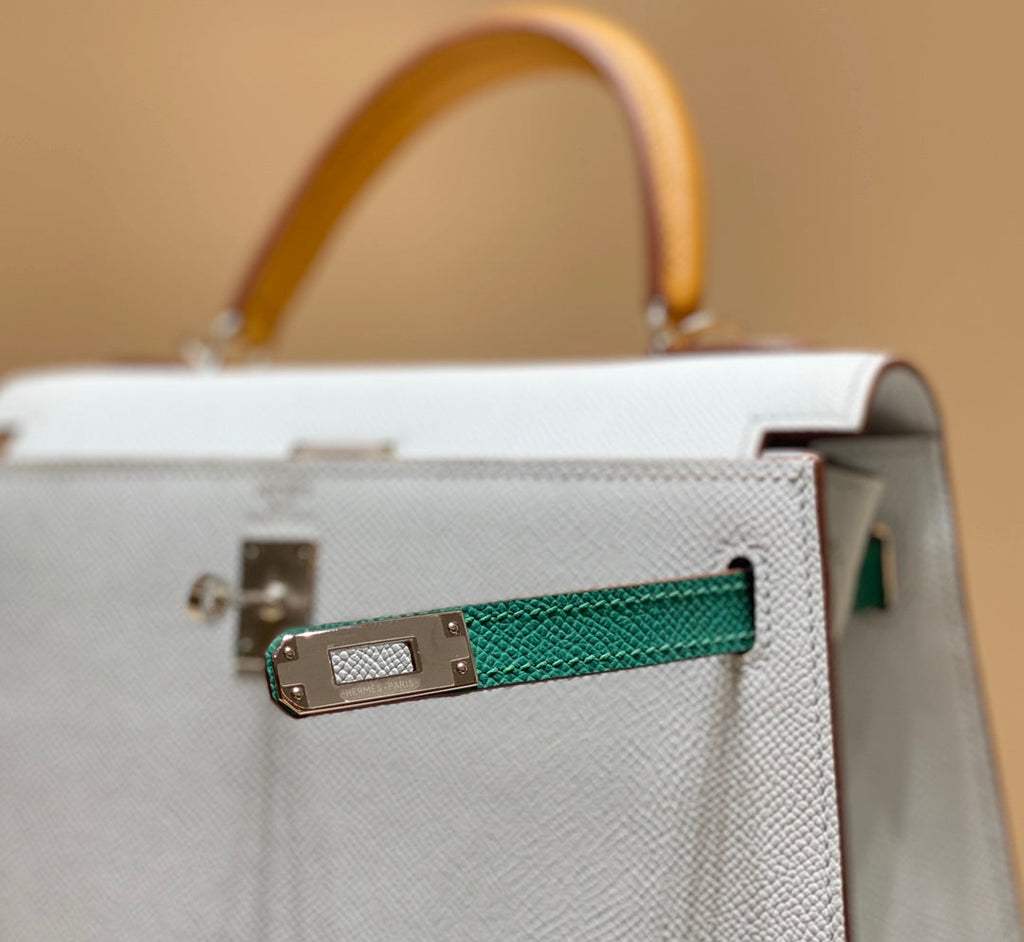 28 Tricolor Leather Bag