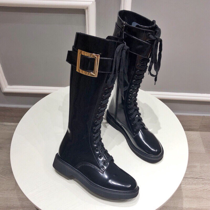 Botas altas con cuentas para mujer
