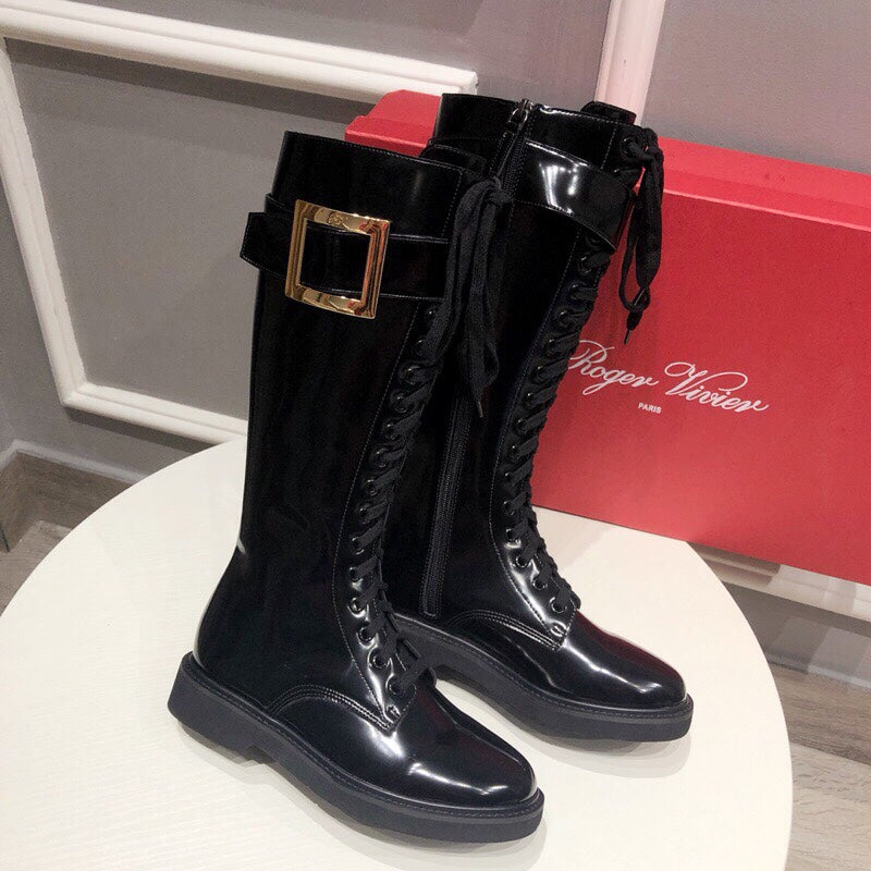 Botas altas con cuentas para mujer