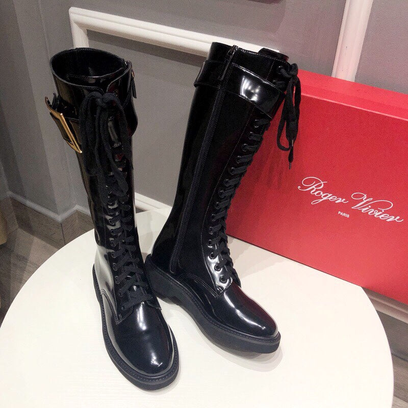 Botas altas con cuentas para mujer