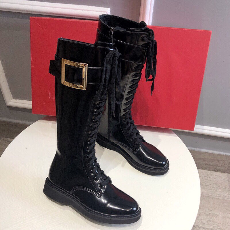 Botas altas con cuentas para mujer