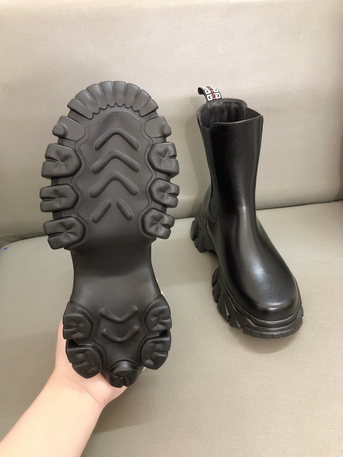 Botas Chelsea de suela gruesa para mujer