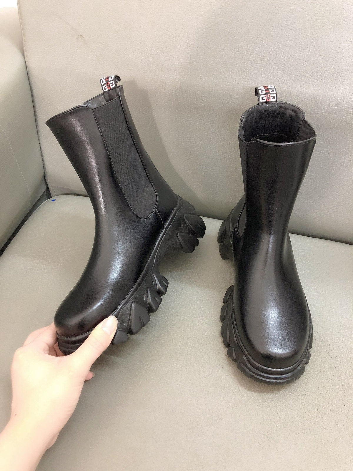 Botas Chelsea de suela gruesa para mujer