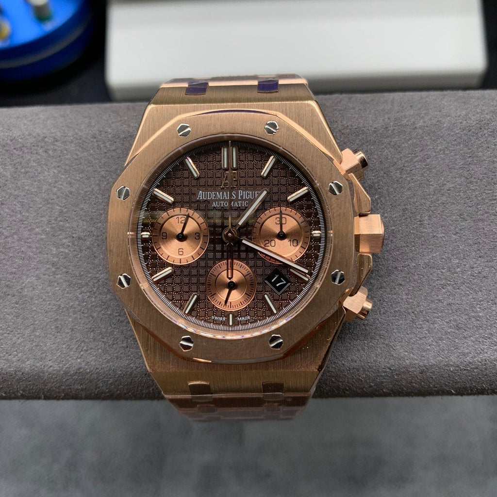 Reloj cronógrafo automático de oro rosa de 41 mm