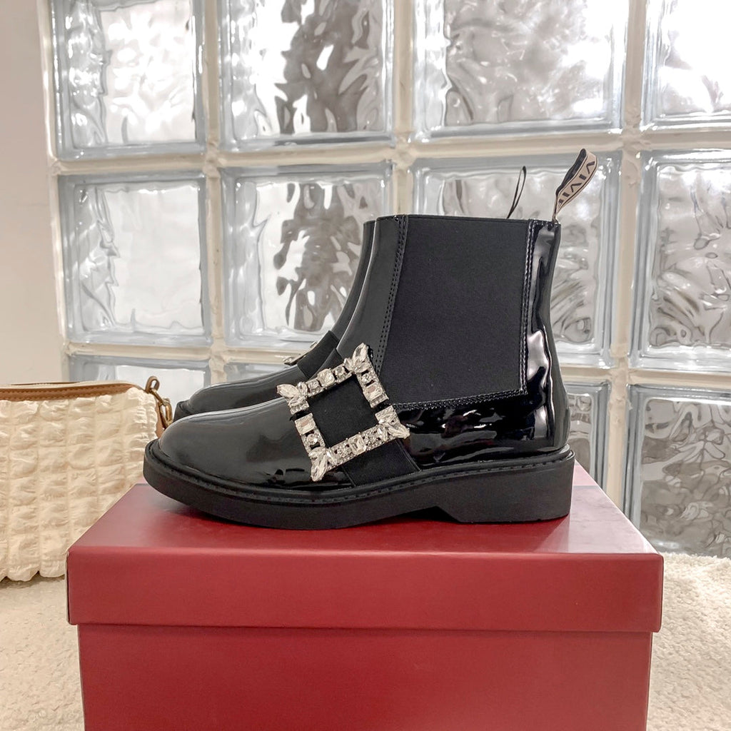 Botines Martin para mujer con hebilla de diamante