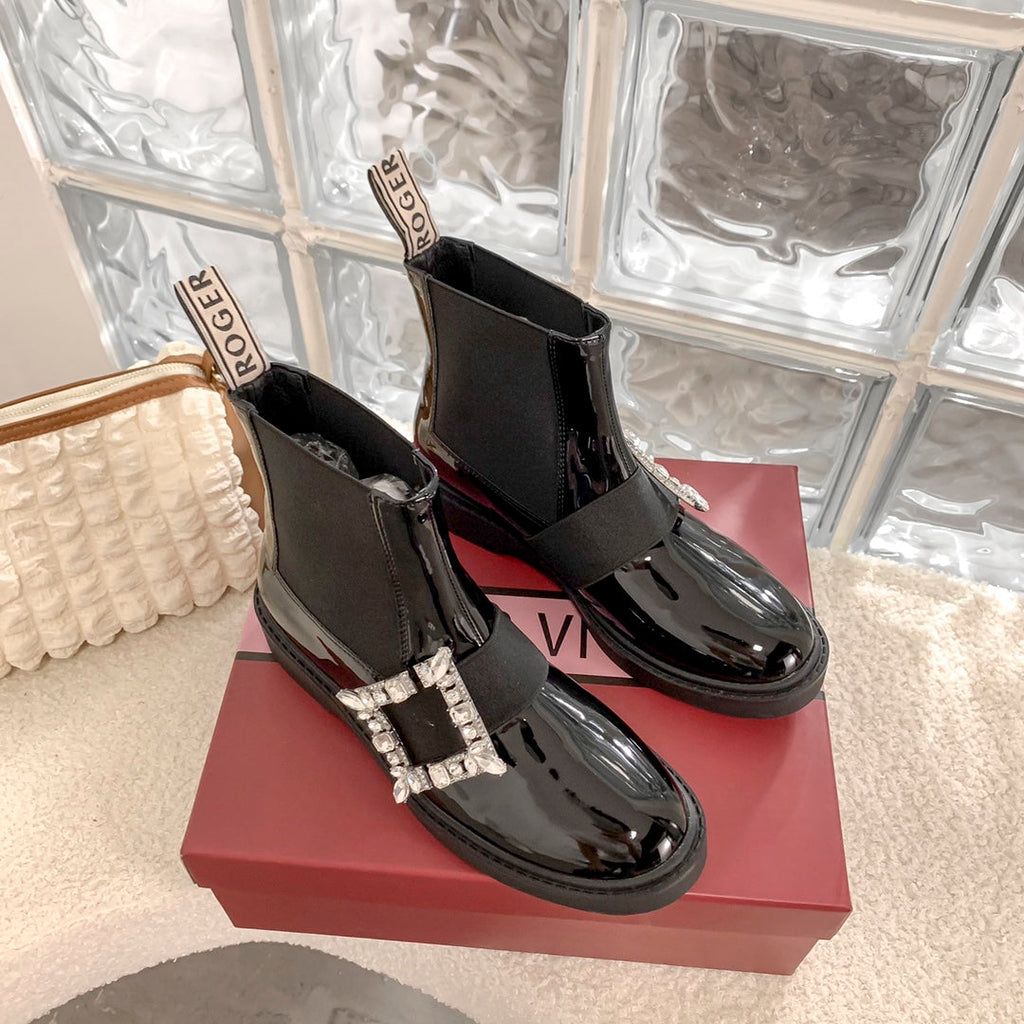 Botines Martin para mujer con hebilla de diamante