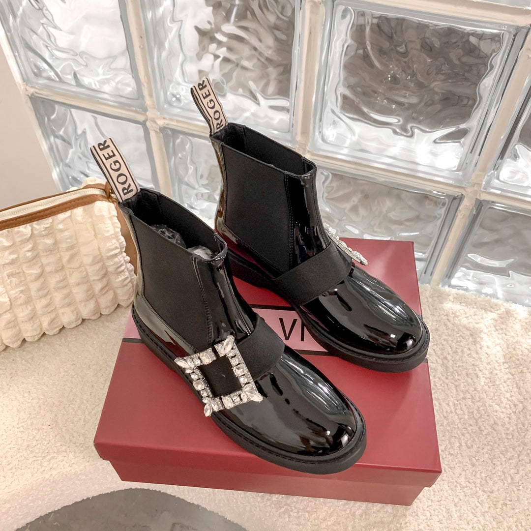 Botines Martin para mujer con hebilla de diamante