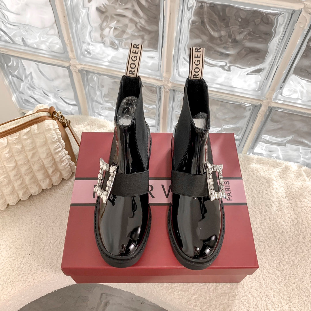 Botines Martin para mujer con hebilla de diamante