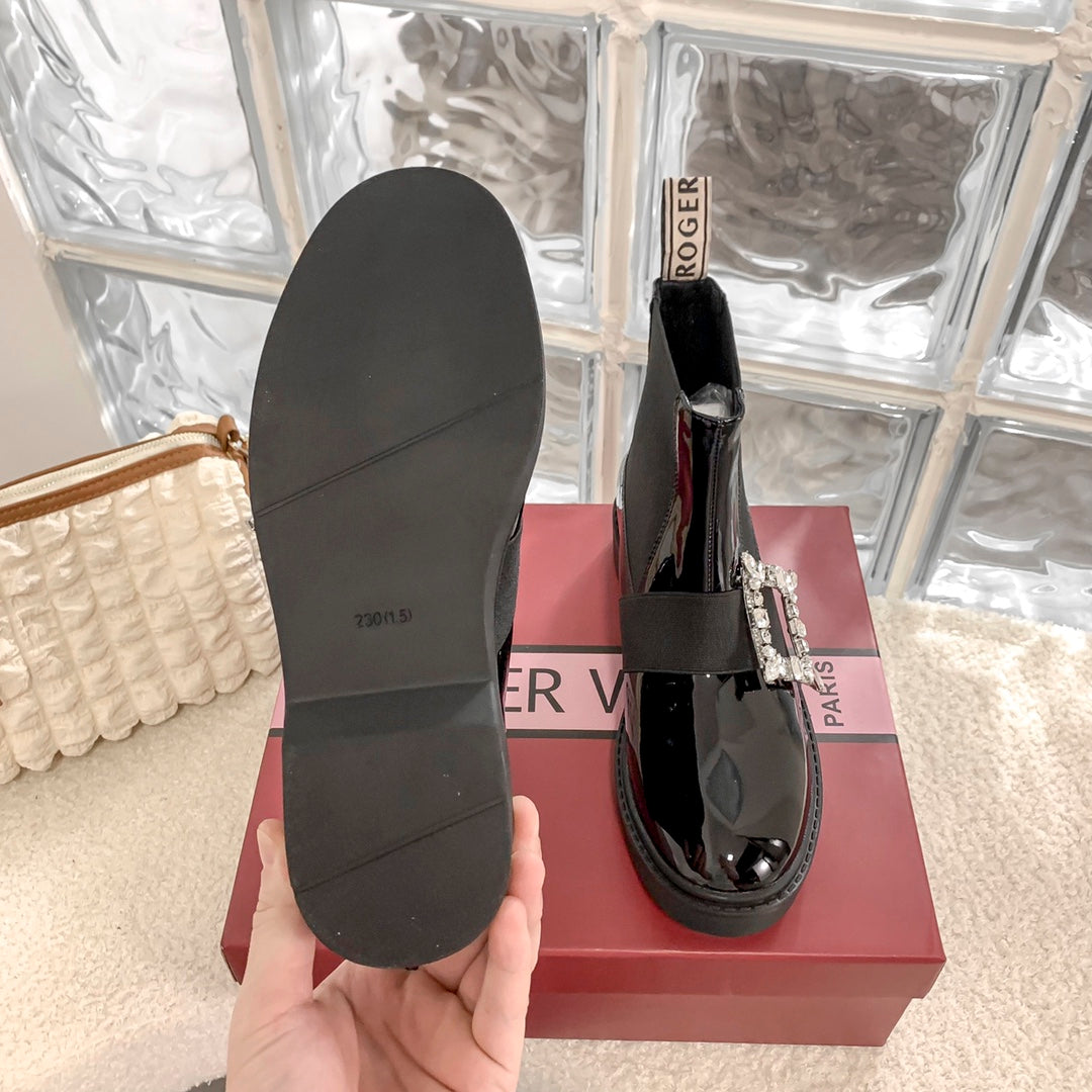 Botines Martin para mujer con hebilla de diamante