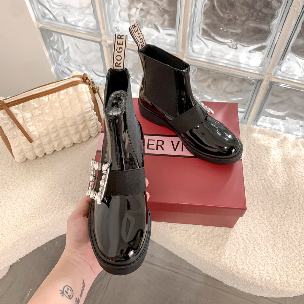 Botines Martin para mujer con hebilla de diamante