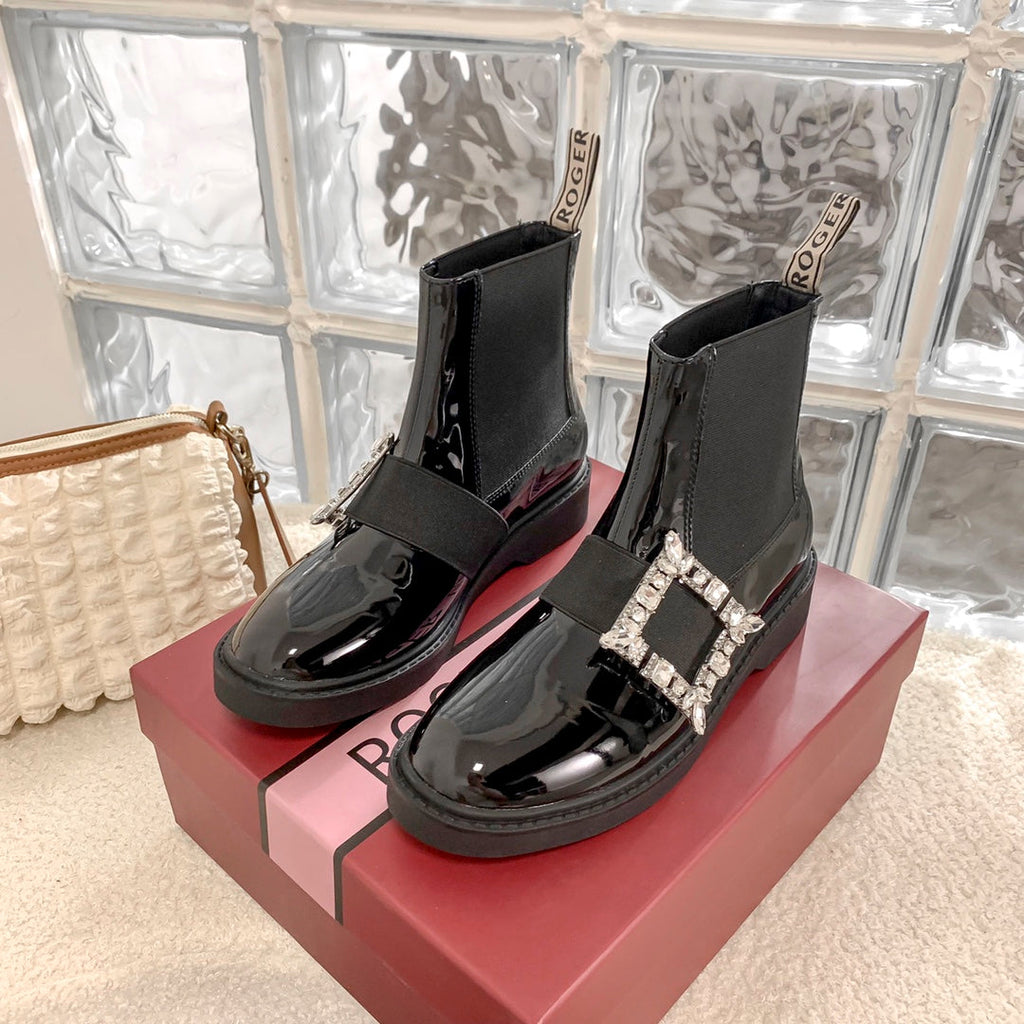 Botines Martin para mujer con hebilla de diamante