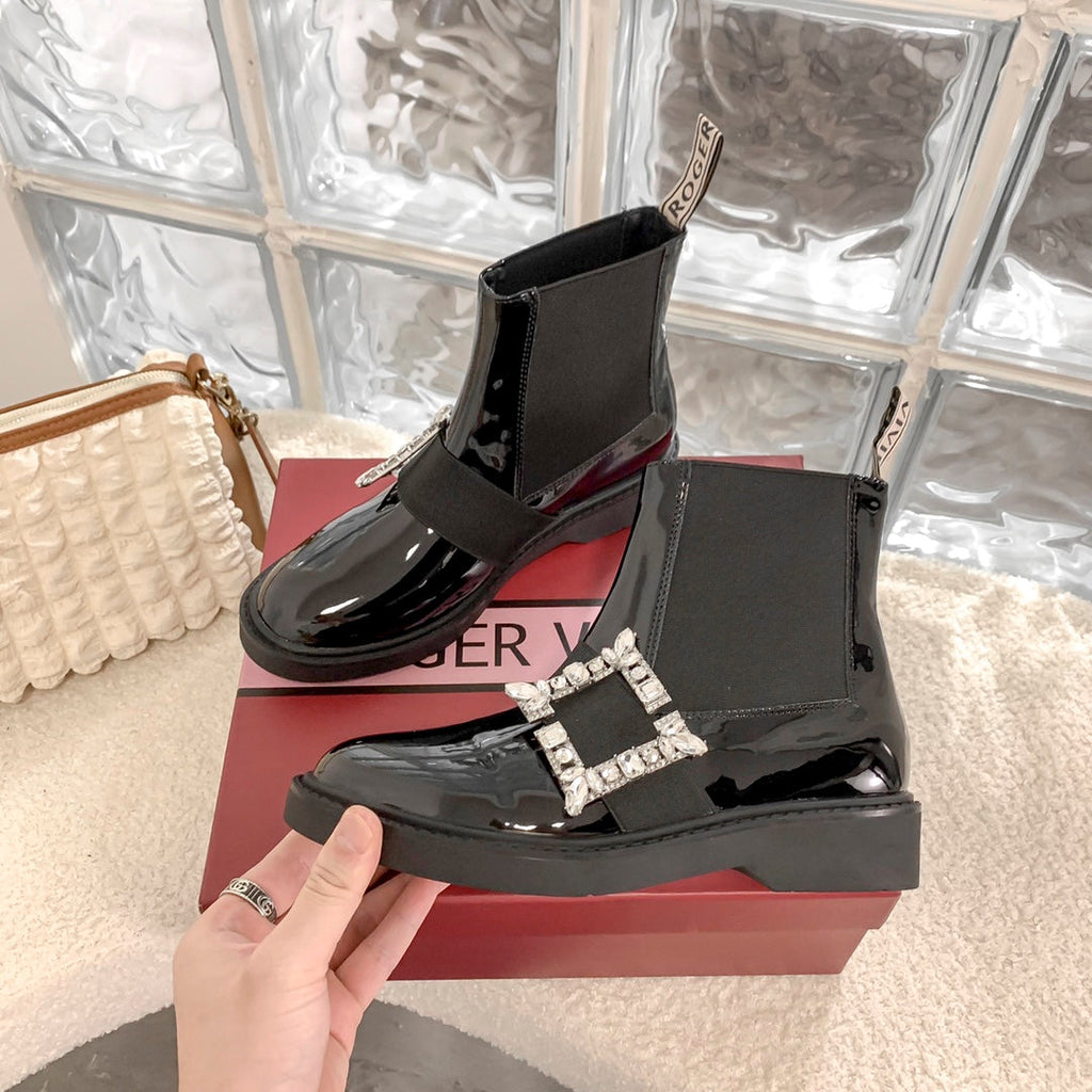 Botines Martin para mujer con hebilla de diamante