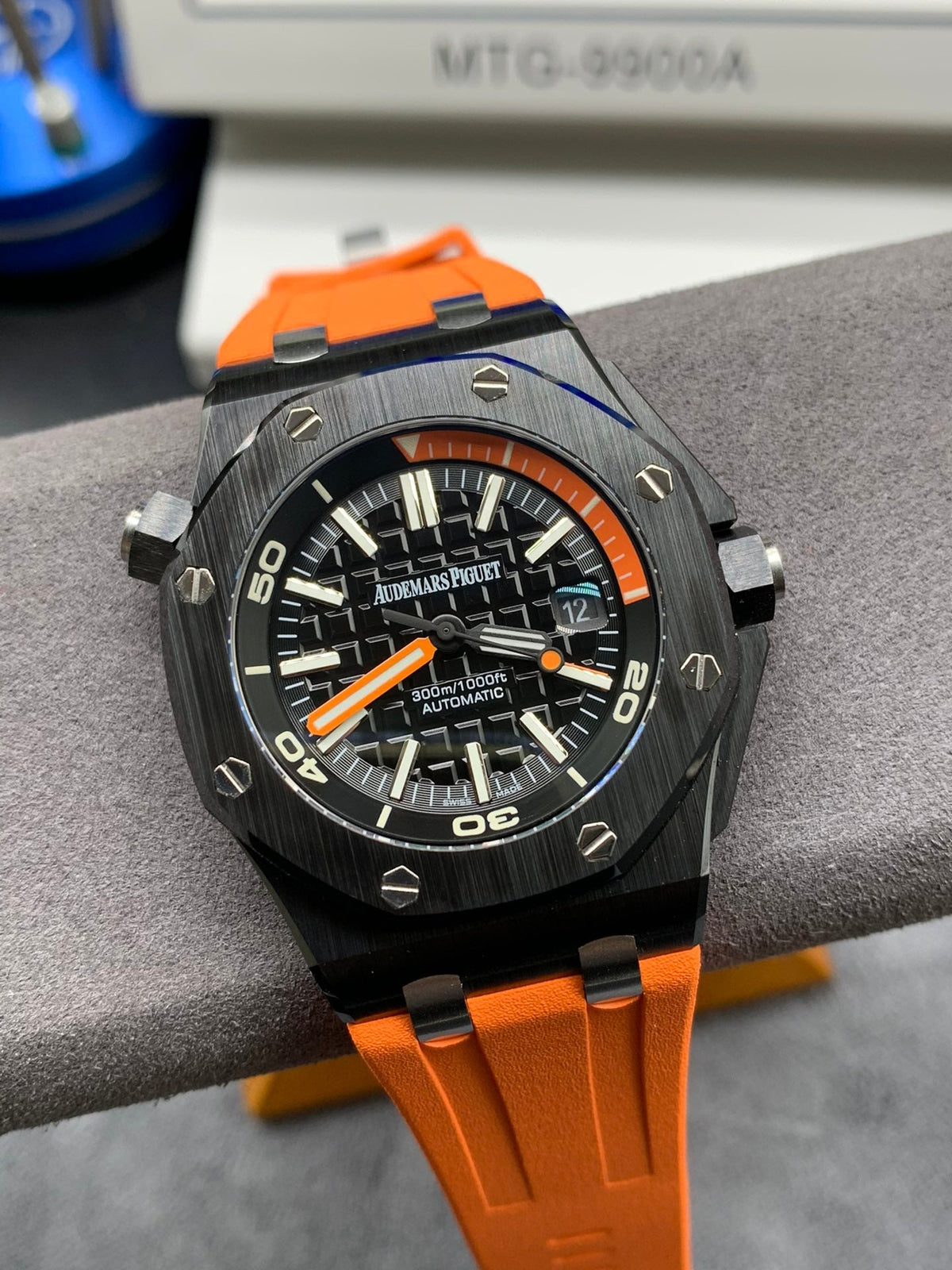 Reloj de buceo automático de cerámica negra de 42 mm