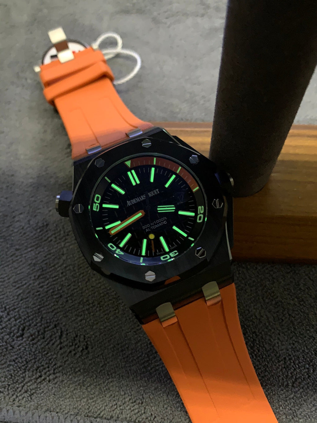 Reloj de buceo automático de cerámica negra de 42 mm