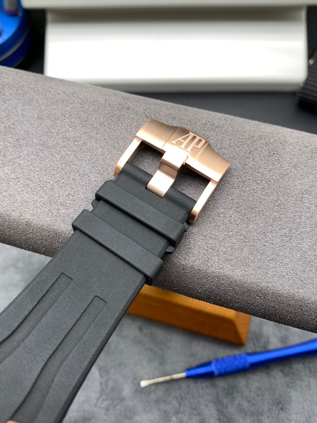 Reloj cronógrafo automático de oro rosa