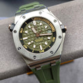 Reloj automático de buceo verde de 42 mm