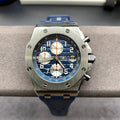 Reloj deportivo cronógrafo azul de 44 mm