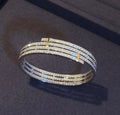 Pulsera de diamantes bicolor