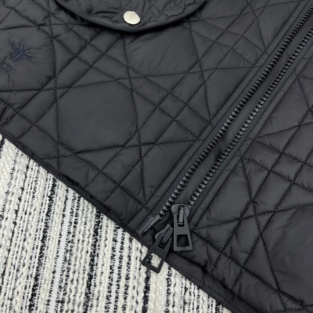 Chaqueta de plumas acolchada con rombos
