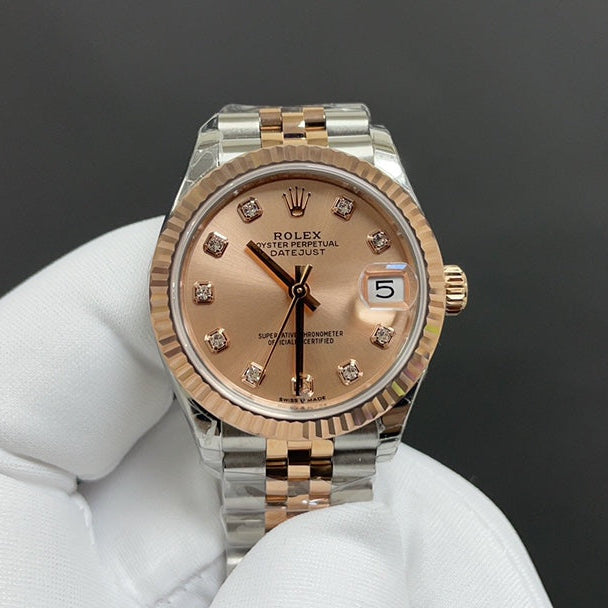 Reloj automático de 31 mm con esfera color café dorado