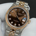 Reloj con esfera bicolor chocolate