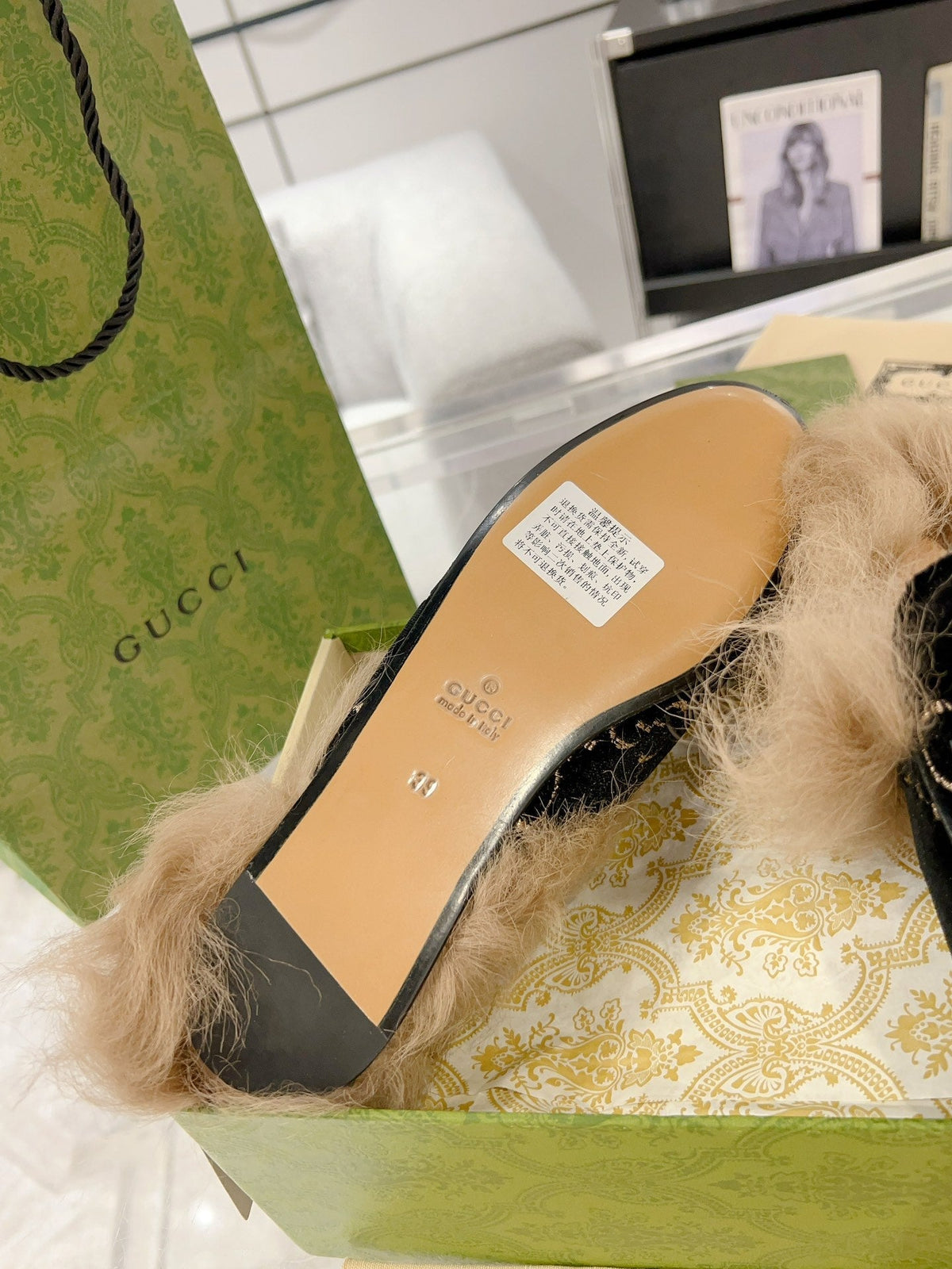 Pantuflas Toscana de piel de oveja para mujer