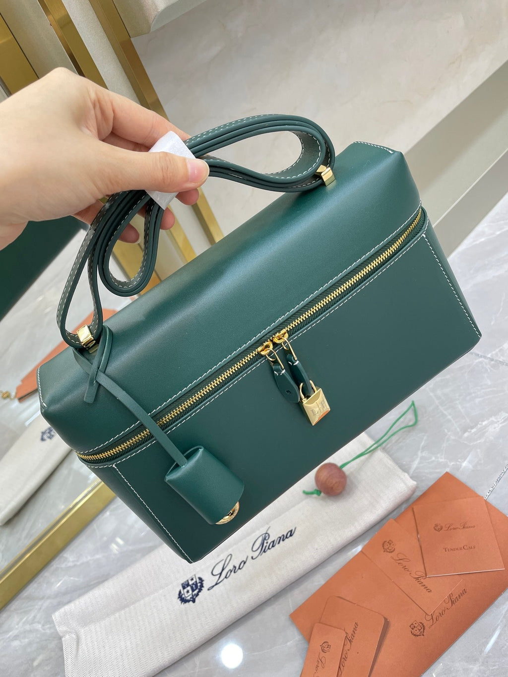 Bolso de cuero Saddle Loro