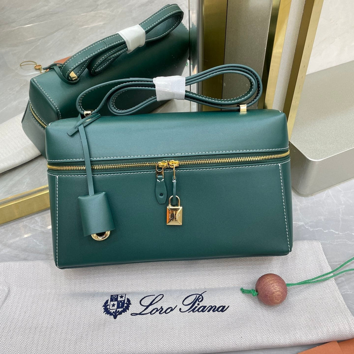 Bolso de cuero Saddle Loro