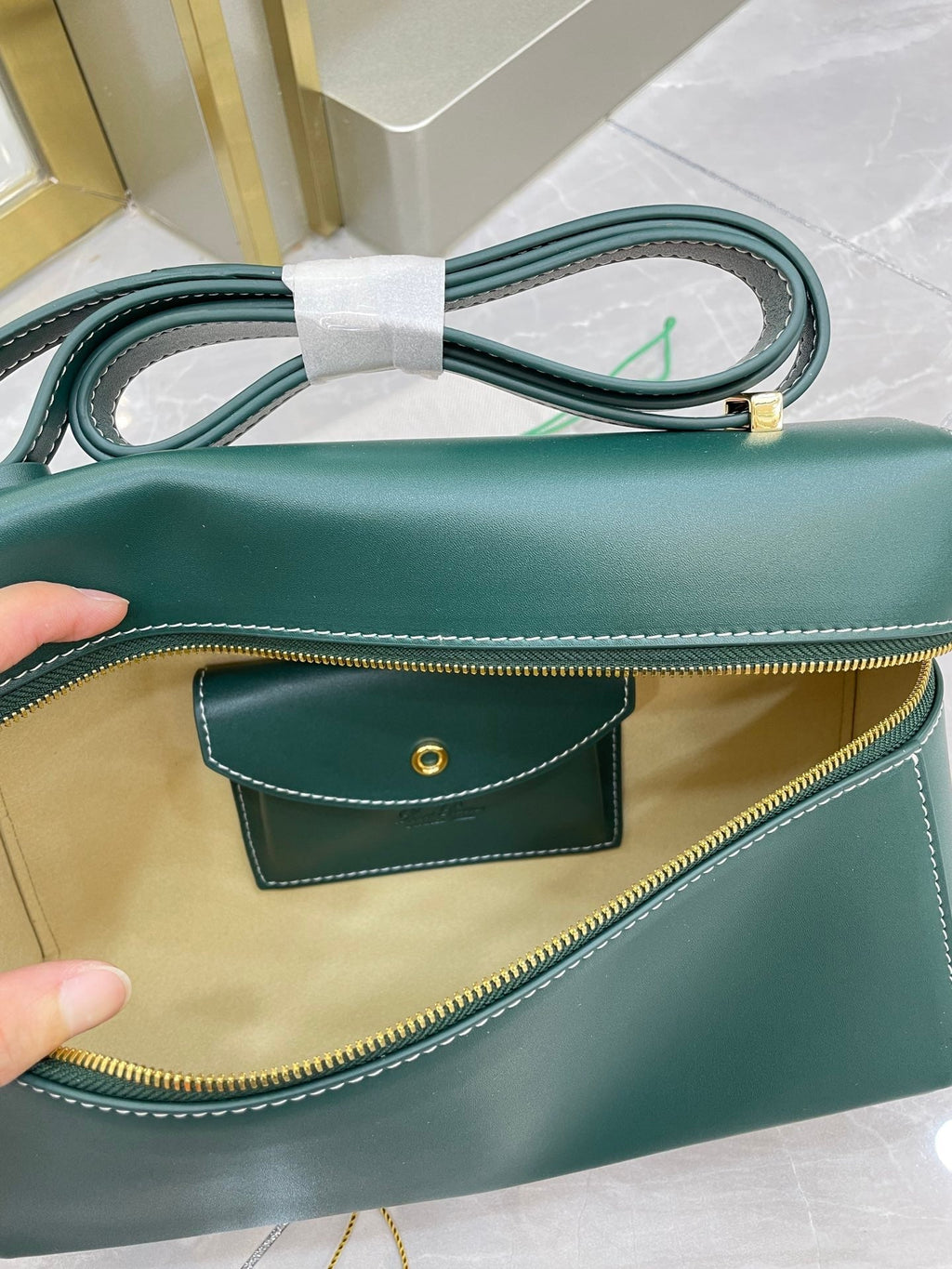 Bolso de cuero Saddle Loro